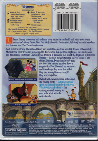Mickey Donald Goofy: Three Musketeers DVD