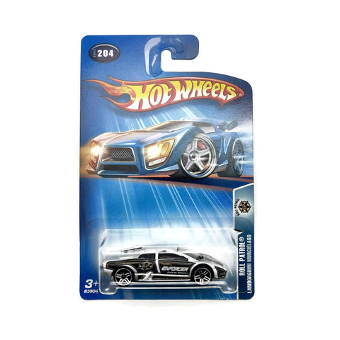 Hot Wheels 2005 Roll Patrol, Lamborghini Murcielago, #204, Silver, NEW