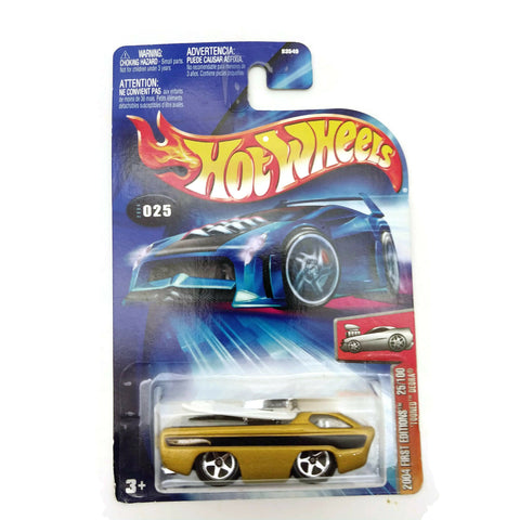 Hot Wheels 2004 First Editions, Tooned Deora #025 25/100, Yellow, NEW