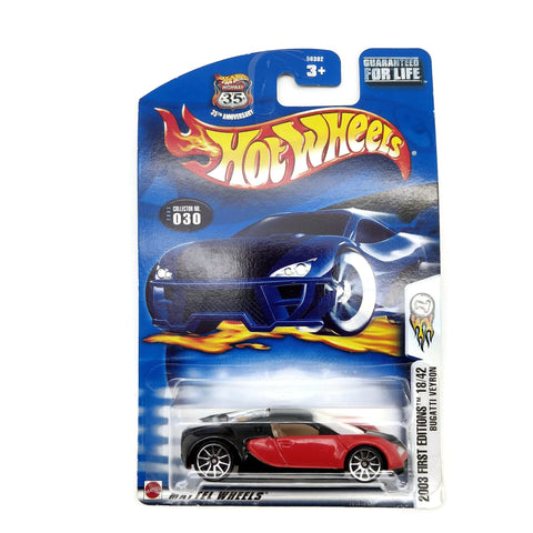 Hot Wheels 2003 1st Editions 18/42 Bugatti Veyron #030 Black/ Red Collectible