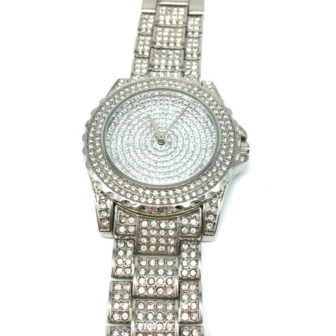 Unisex Silver Bracelet Jewelry Watch Wristwatch
