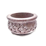 Soapstone Decorative Smudging Bowl Pot Incense Resin Burner Hand-Carved India