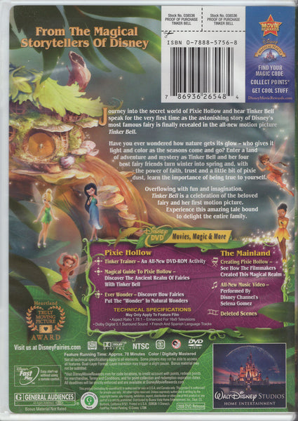 Tinkerbell Walt Disney Enter The World Of Fairies DVD – Marvelous