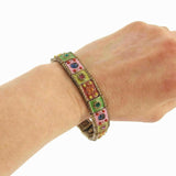 Women's Bracelet Copper Stones Boho Hippie Jewel Style Hand Trinket Gift for Her