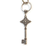 Happiness Decorative Antique Key Charm Pendant Silver Tone Vuntage