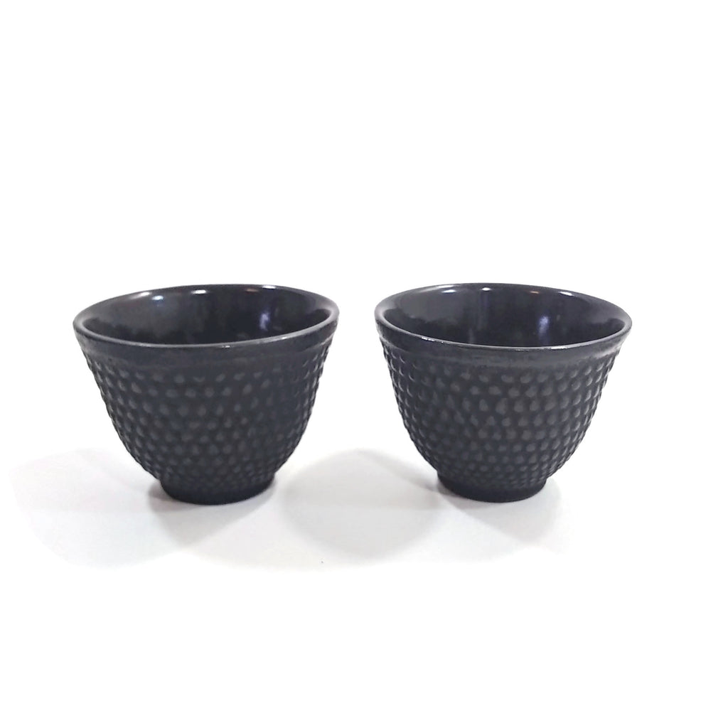 Japanese Tea Cups Set Of Two Black