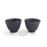 Japanese Tea Cups Set Of Two Black