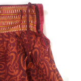 Gangotri Indian Handcrafted Maxi Long Skirt Orange/Bordeaux