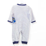 Baby Boy Sleepwear 3/6 Months One Piece Sweet & Soft White Blue