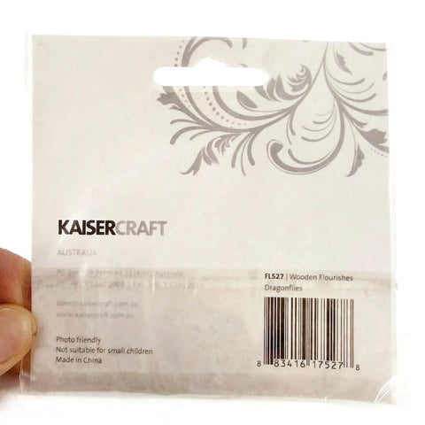 Kaiser Craft Wooden Flourishes, Dragonflies / 2 mm Ply Wood - NEW