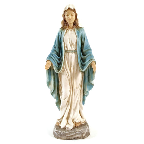Virgin Mary Our Lady of Grace Blessed Mother Resin Stoneware Figurine Statue