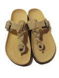 Women's Sandals Flat Thong Flip Flop Summer Shoes Beige Size 7