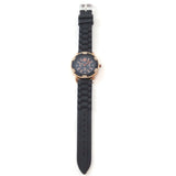 Men Watch With Soft and Flexible Black Silicone Band