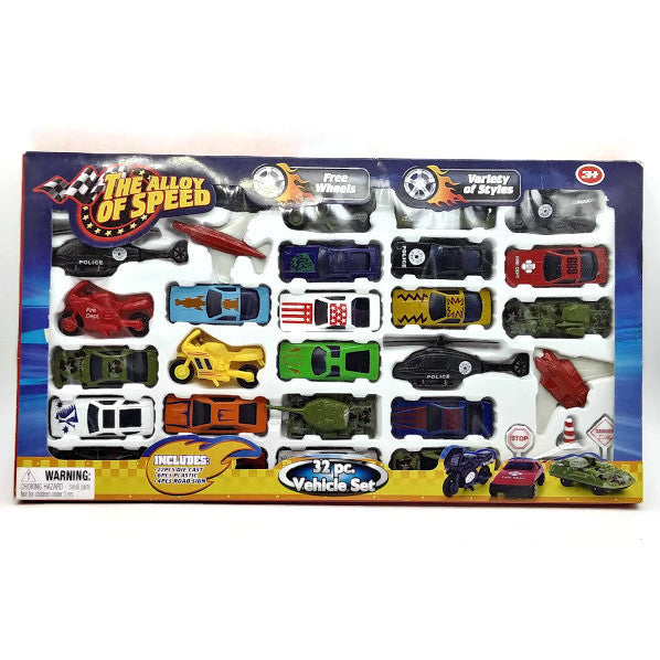 Vehicle set, The Alloy of Speed 32 pc. Variety of styles - NEW