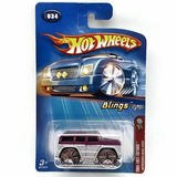 Hot Wheels 2005 First Editions, Mercedes-Benz G500, Blings 4/10 #034, Gray/Purpl