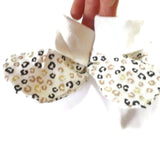 Baby Girl Long Sleeves Outfit 7 Pc. Tight-Fit Footie White & Sparkling Gold 3-6M