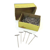Rare Vintage Scovill Brass 100 T-Pins NO.24 1.5" Long Needles Sewing Crafts Collectible