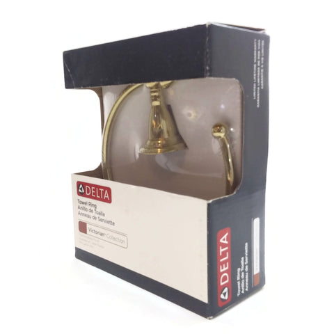 Delta Victorian Collection Towel Ring in Polished Brass Finish 75046-PB NEW