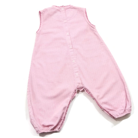 PETIT BATEAU Baby Girl 12 Months/74 CM Jumpsuit One Piece Pink & White