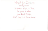 Christmas Chanting Holidays Seasons Wishes Greeting Card Vintage