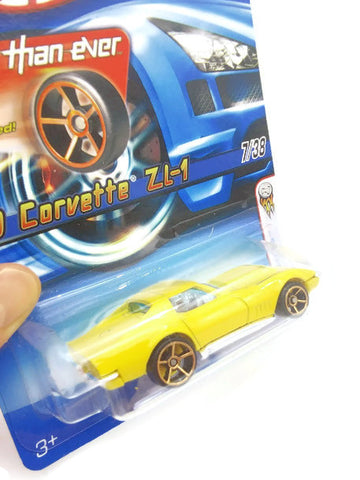 Hot wheels 2006 First Edition 69 Corvette ZL-1 7 Of 38 Yellow Car Collection Toy