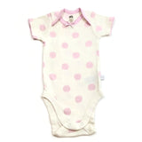 Just Born Organic Cotton Baby Girls Pink Dots OutFit Bodysuit Short One Piece
