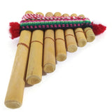Andean Indian Bamboo Pan Pipes Flute 7 small Pipes W 2.5" x L 4" Handmade - NEW