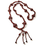 Collar de Elegua/ Elegua Necklace Santeria Lucumi Yoruba Shamanic 35" Red/Black