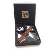 HandCrafted Japanese Zen Design Sushi For 2 Set Black/White Dinnerware Vintage