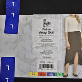 Women's Felina Pull On Wrap Maxi Long Fashion Skirt Black L