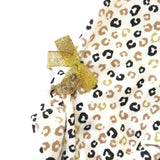 Baby Girl Long Sleeves Outfit 7 Pc. Tight-Fit Footie White & Sparkling Gold 3-6M