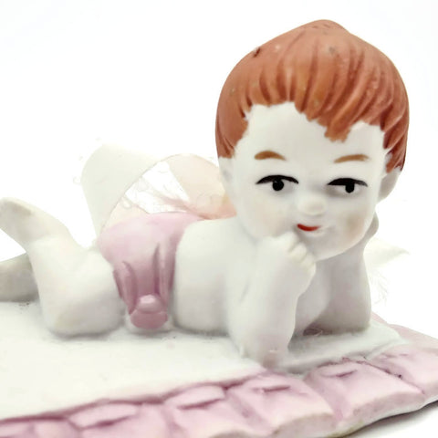 Vintage Precious Moments Figurine "Happy Christening Ashley Marls 3-21-1992"