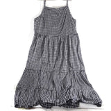 Old Navy Women's Maxi Dresses Long Plaid Black/White Sleeveless Tiered Dress 2XP