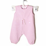 PETIT BATEAU Baby Girl 12 Months/74 CM Jumpsuit One Piece Pink & White