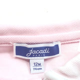 Jacadi Paris Baby Girl Toddler Polo Shirt Short Sleeve Top T-Shirt Pink 12M