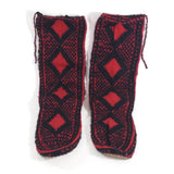 Women Crochet Knit Wool Slipper Boots Handmade House Shoes Indoor Booties