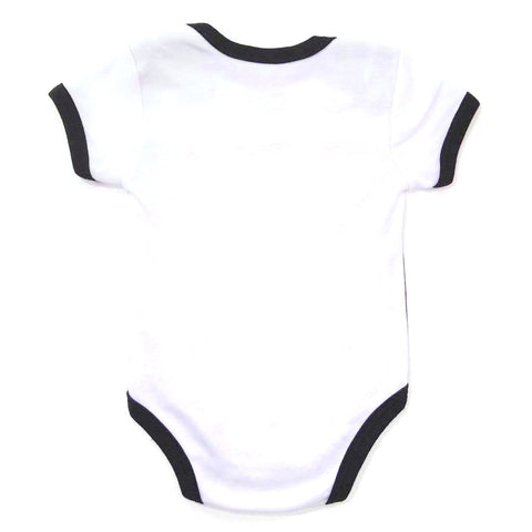 Baby Boy Bodysuit 3-6M One Piece Football Coach Short Sleeves Outfit Black/White