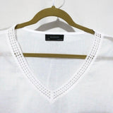 Women BACKWOODS Long Sleeve Loose Boho Baggy Tops Shirt Blouse White Size XL