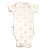 Just Born Organic Cotton Baby Girls Pink Dots OutFit Bodysuit Short One Piece
