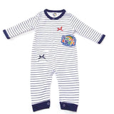 Baby Boy Sleepwear 3/6 Months One Piece Sweet & Soft White Blue