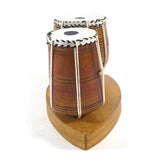 Indian Handicraft Miniature Eastern Musical Instrument Wooden Tabla & Bhaya Vint
