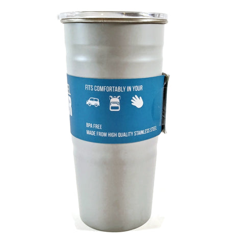 Stainless Steel Tumbler BPA Free For Cold Drinks 32 oz Gray NEW