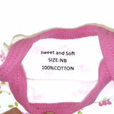 Sweet and Soft OutFit Baby Girls New Born Bodysuit Short One Piece Pink/White