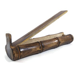 Handcrafted Bamboo Stick Incense Burner India Wooden Box W/Storage  9.5" Long