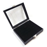 Ring Display Showcase with Velvet Insert Liner Jewelry Organizer 36 Slots Black