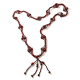 Collar de Elegua/ Elegua Necklace Santeria Lucumi Yoruba Shamanic 35" Red/Black