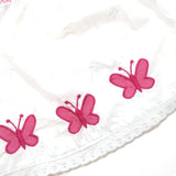 Girls White Sleeveless Dress Shirt Embroidered Toddler Summer Butterfly Top 4T