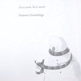 Snow Man in the Snow W/ Red Bird Christmas Season's Greetings Card