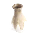 Ceramic Flowers Vase 9.5" Tall Decorative Beige and White Flower Jar Home Decora