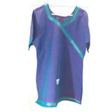 Gangotri Indian Handcrafted Short sleeves Women's Shirt Purple V-Neck